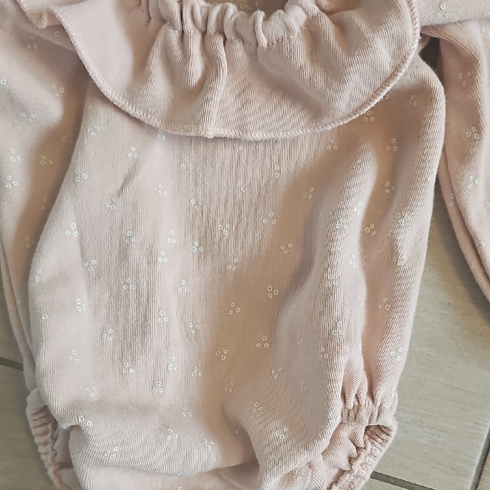 Pink Ruffled Kids One Piece - Picture 2 of 4